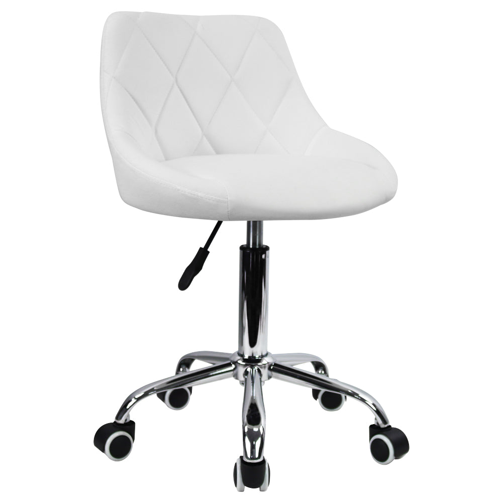 KKTONER Mid-Back Office Chair Swivel Height Adjustable Ergonomic Computer Home Chair with Wheels (White)