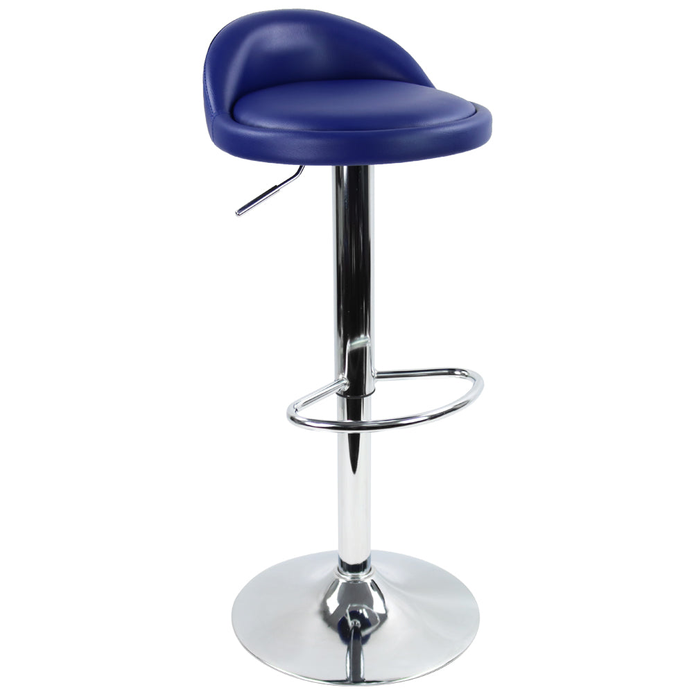 KKTONER Low Back Bar stool PU Leather Height Adjustable 360 Swivel Kitchen Stool with Footrest