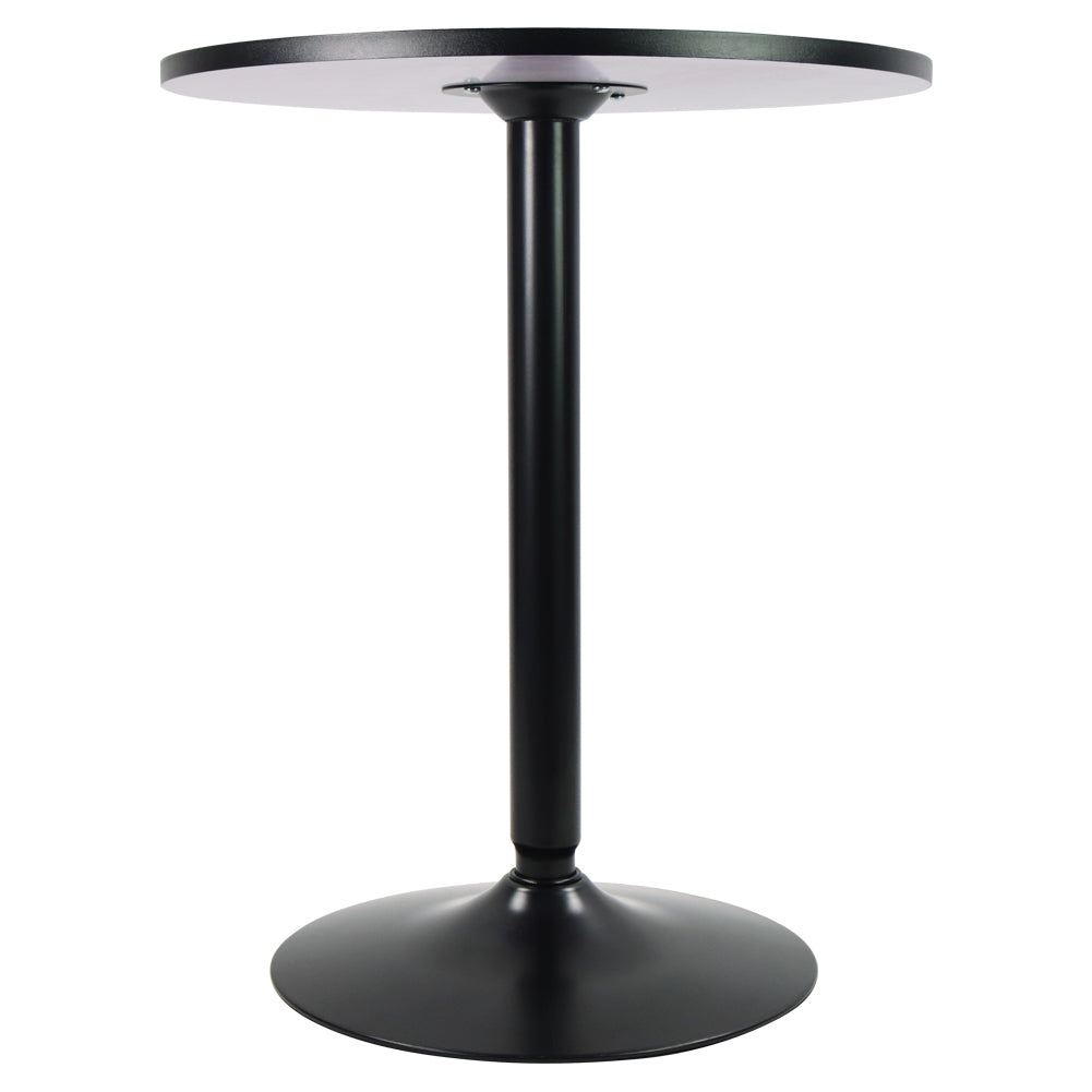 KKTONER Round Bar Table 23.6'' Top Coffee Table for Cocktail Bar Pub Dining Bistro (28.7''H, Black)