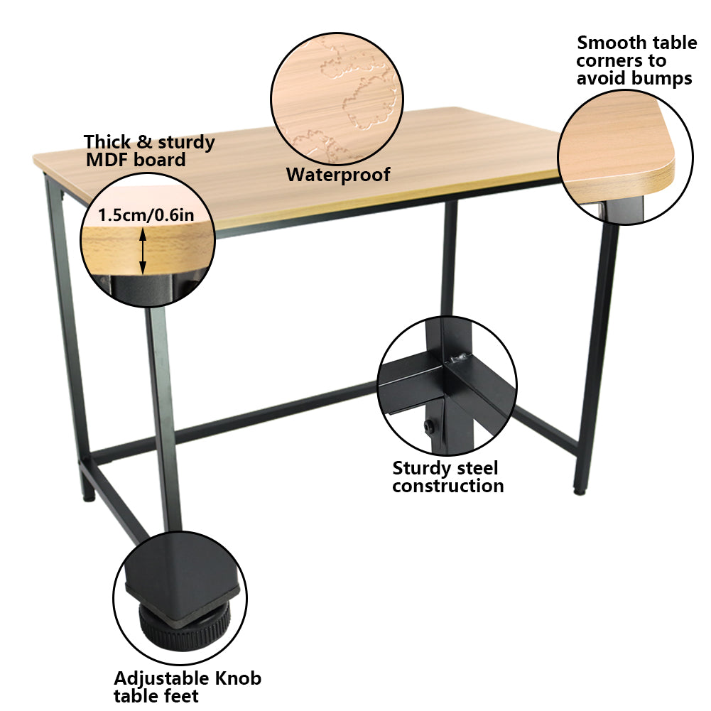 KKTONER Computer Office Desk 39.4" Modern Simple Computer Table Study Writing Desk