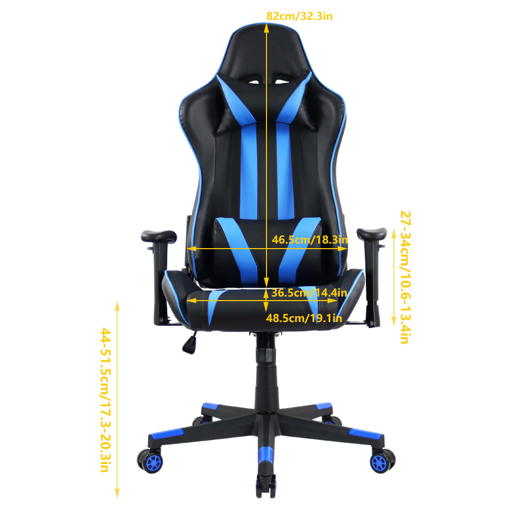 KKTONER Ergonomic Gaming Chair for E-Sport Racing Computer Swivel Height Adjustable Gamer Chair (Blue)